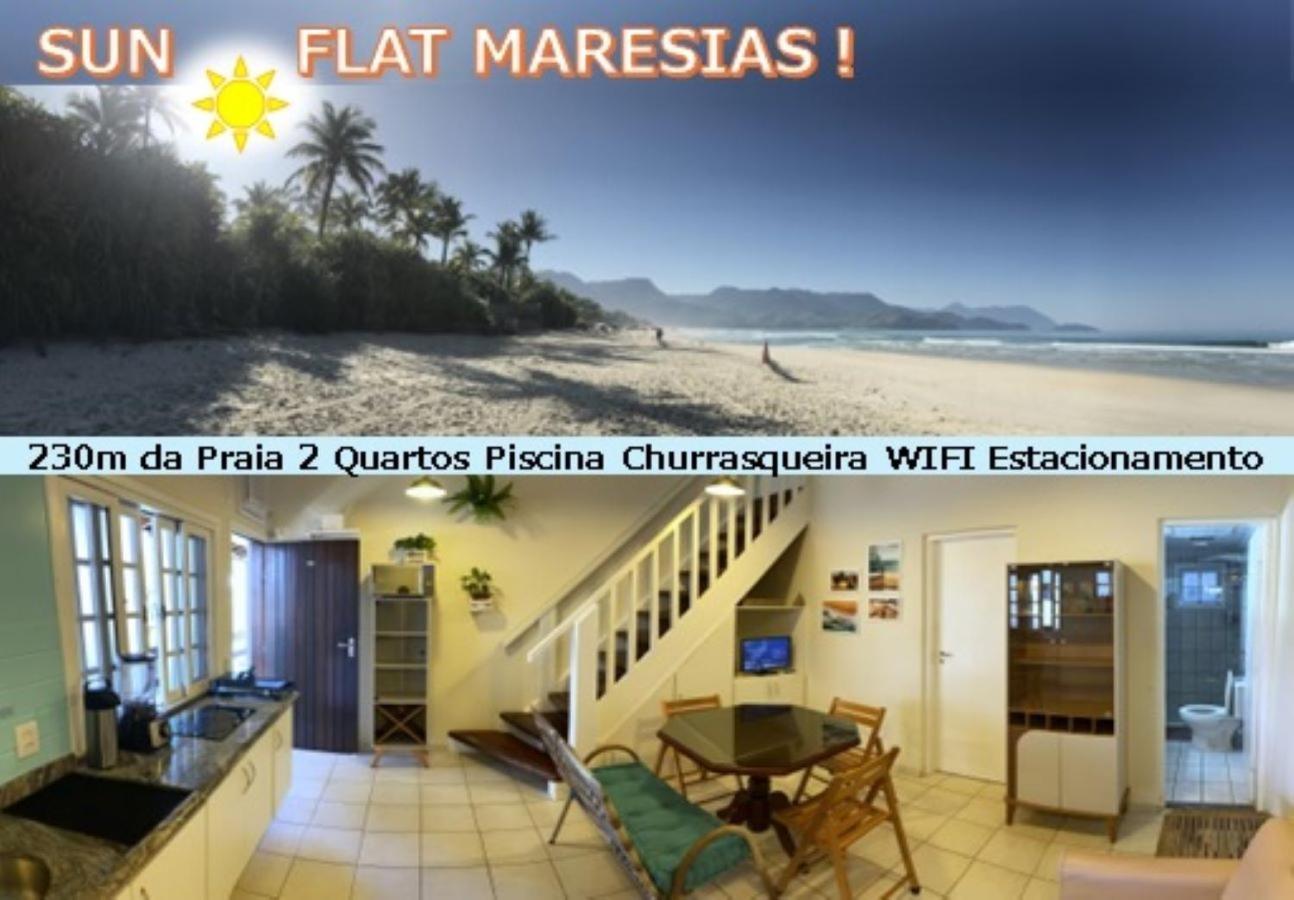 Sun Flat Maresias !! 2 Quartos Piscina Churrasqueira Wifi Estacionamento 230M Da Praia 圣塞巴斯蒂安 外观 照片